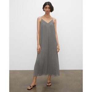 Club Monaco Pleated V-Neck Maxi Dress Size 0